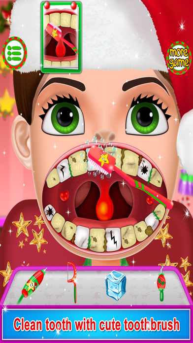 Free Christmas Dentist Mania - Kids doctor games screenshot 2