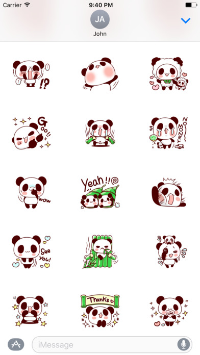 Panda Family Sticker screenshot 2