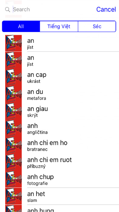 Audiodict Tiếng Việt Tiếng Séc tự điển âm thanh screenshot 2