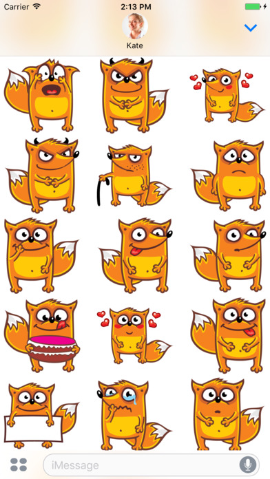 Funny Fox - Stickers for iMessage screenshot 3