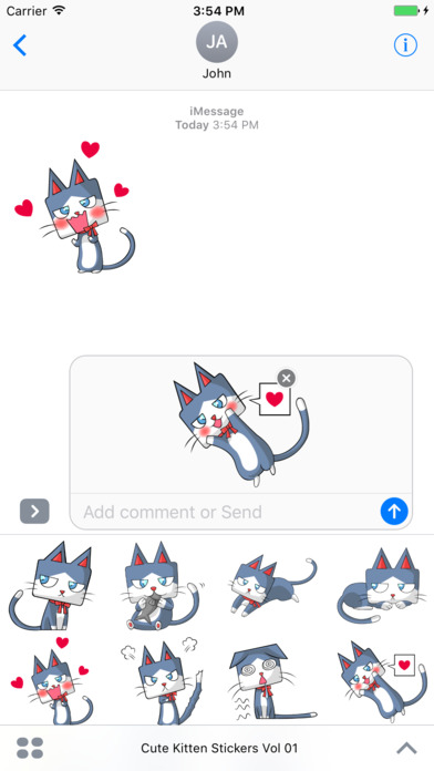 Cute Kitten Stickers Vol 01 screenshot 2