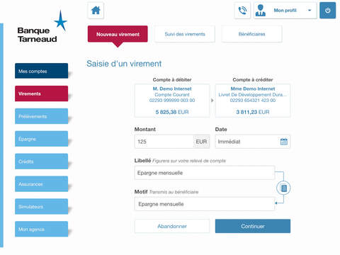 Banque Tarneaud pour iPad screenshot 4