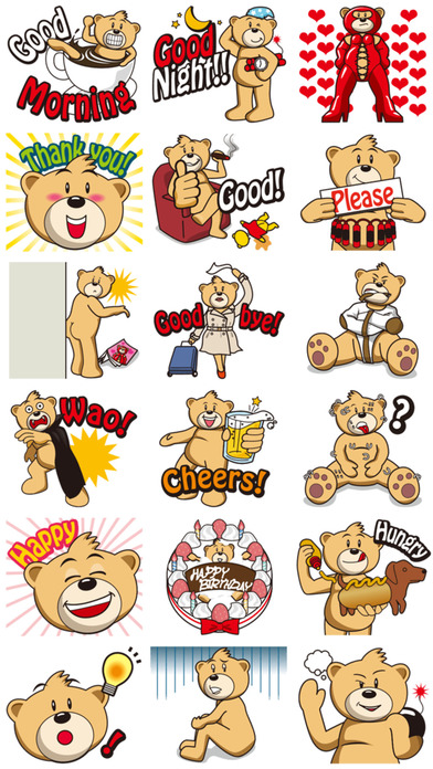 Bad Teddy Bear Stickers screenshot 2