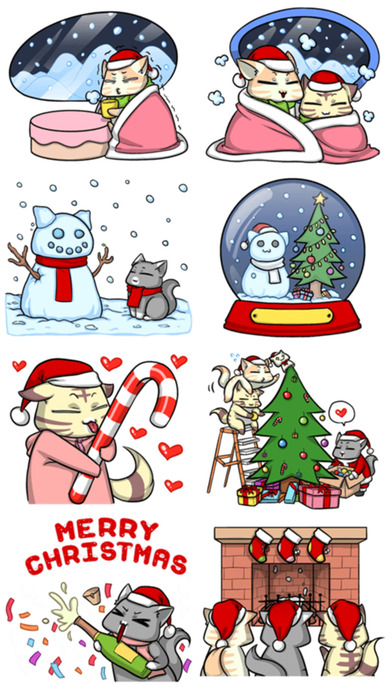 Santa Cat Stickers! screenshot 4