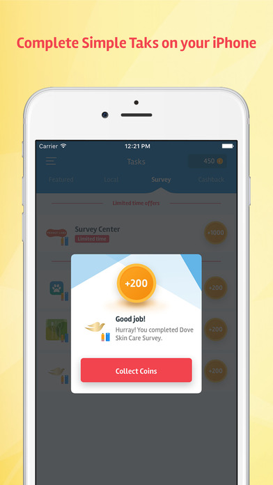 Screenshots of PocketFlip - Gift Cards & Cash For Apps Rewards for iPhone