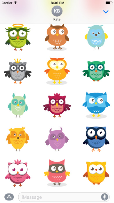Colorful Owls - Fx Sticker screenshot 2