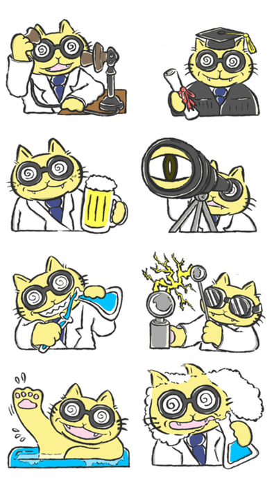 Scientist Cat - Stickers & Emoji! screenshot 3