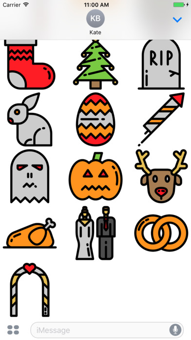 Holidays - Christmas, Halloween and More Stickers screenshot 3