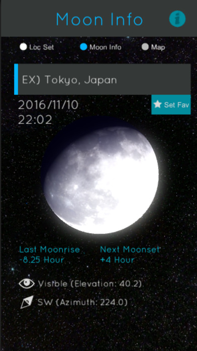 World Live Moon -global moon finder screenshot 2