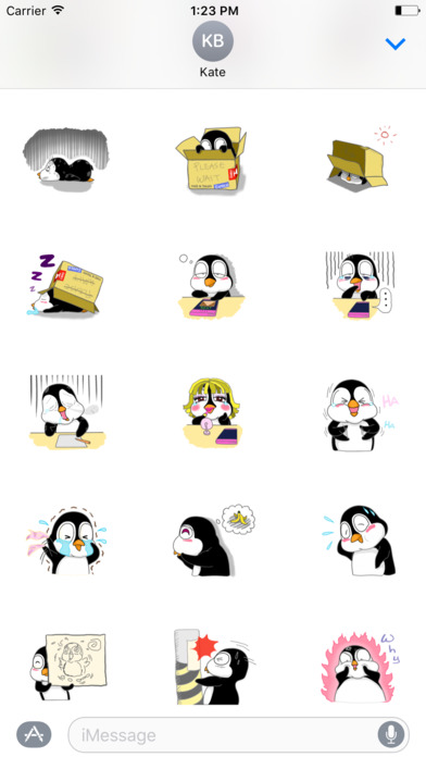 Black Penguin Sticker screenshot 2