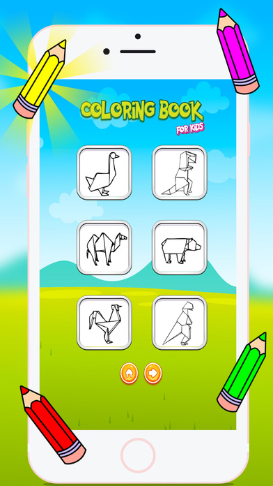 Origami Animal Coloring Book For Kids screenshot 2