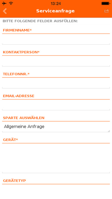 FHE FRANKE Serviceanfrage screenshot 3