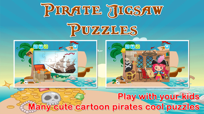 Cute Pirates Jigsaw Puzzles Educational Kids Games screenshot 2