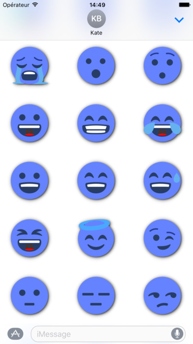 BLUE Emoji • Stickers screenshot 3