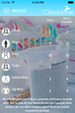 CleanLine - Laundry made easy! screenshot 4