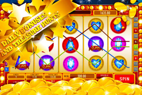 Deluxe Jewels Slots: Roll the diamond dice and play the luckiest digital coin betting screenshot 3
