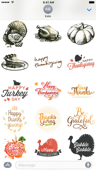 Thanksgiving Day Stickers screenshot 2