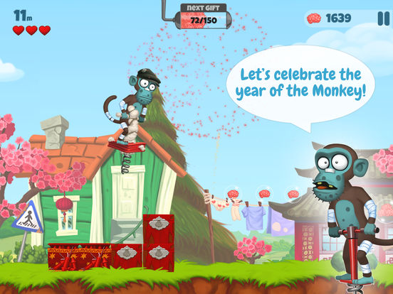 Screenshots of Zombie's Got a Pogo for iPad