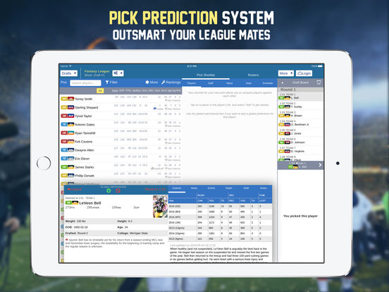 Footballguys Fantasy Football Draft Dominator 2016 screenshot 9