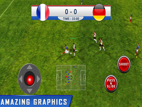 Screenshots of Play real soccer 2016 league cup - Top new free futsal and football games Euro France Germany Italy Spain Edition for iPad