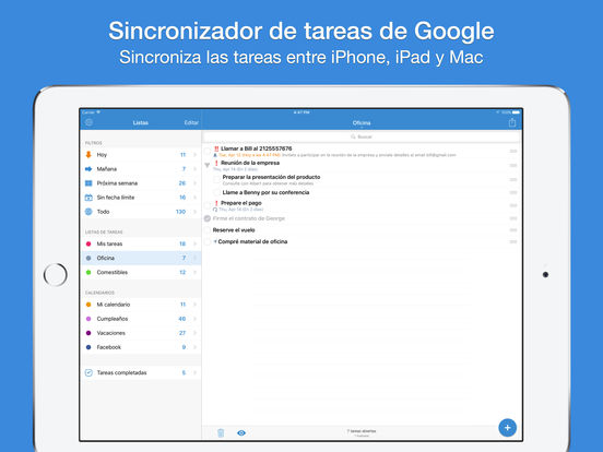 Captura de pantalla del iPad 1