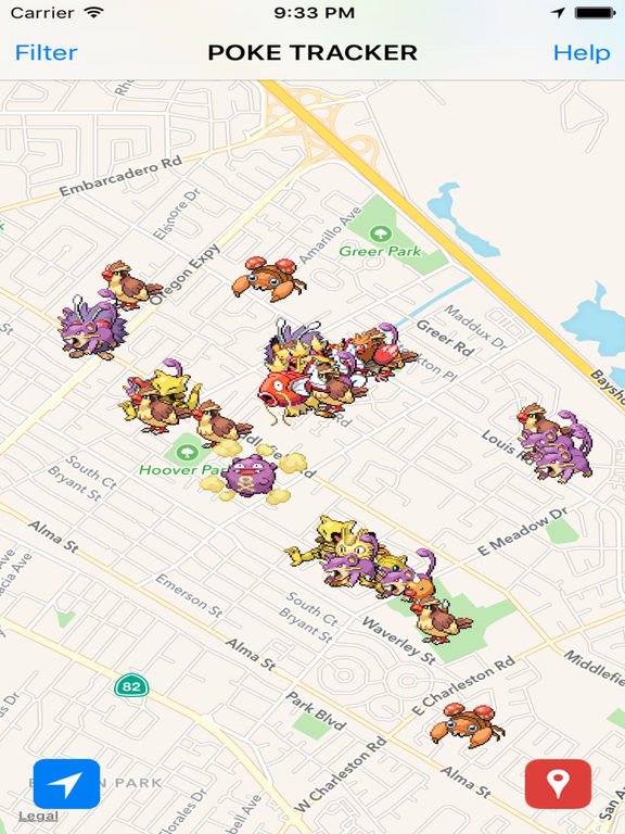 pokemon go live map not showing