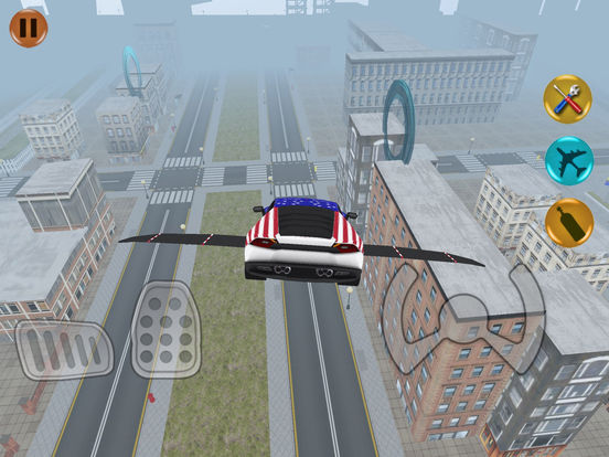 Игра Free Flying Racing Car Driving