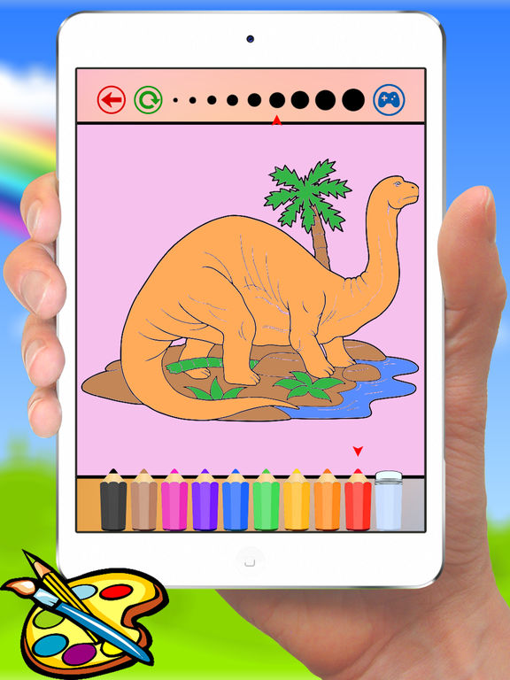 Динозавр Раскраска для детей и детский сад