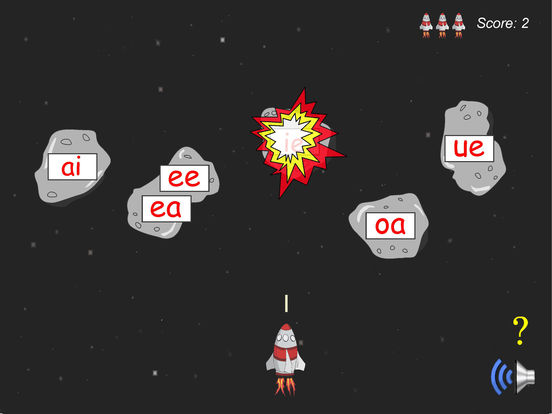 Long Vowel Rocket Game Screenshots