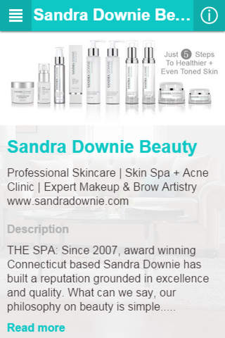 Sandra Downie Beauty screenshot 2