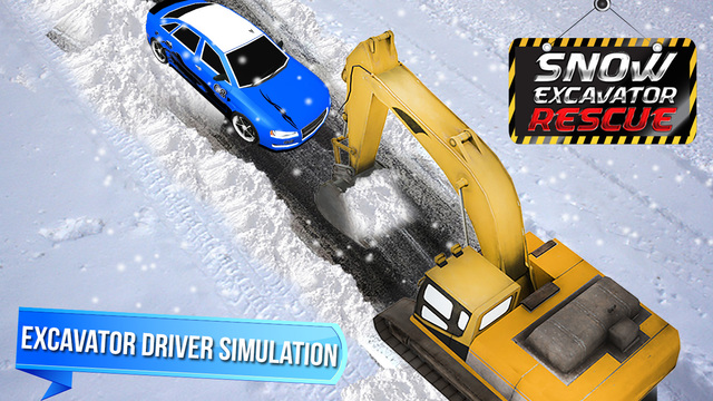 【免費遊戲App】Snow Rescue Excavator 3D - City Crane Driver Heavy Snow Plow Duty Simulation-APP點子