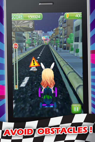 Go Kart Bunny Speed Challenge - FREE - Obstacle Course Race screenshot 3