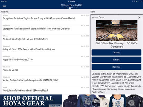 【免費運動App】GU Hoyas Gameday LIVE-APP點子