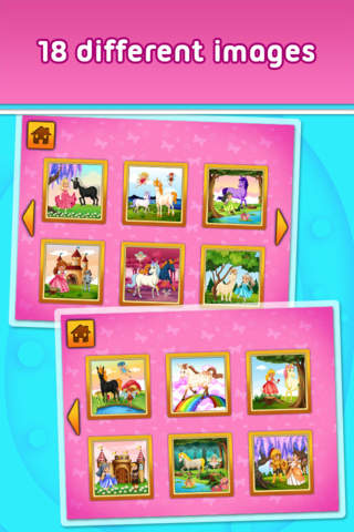 Ponies and Princesses - puzzle game for little girls and preschool kids screenshot 3