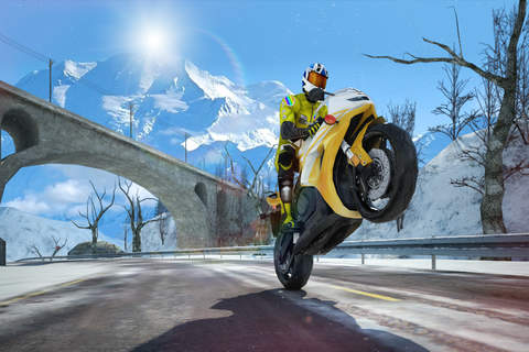 'Arctic Bike Race - eXtreme Highway Racing Nitro Drift Racer Games screenshot 3