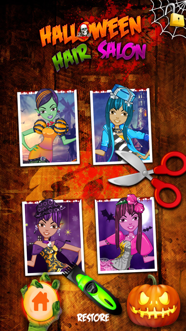 App Shopper Kids New Halloween Hair Salon Game For Hair Style Makeover