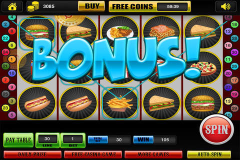 Amazing Classic Social Diner Casino Games Bonanza - Best Lucky Doubledown Slots Jackpot Craze Free screenshot 4