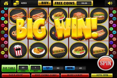 Amazing Classic Social Diner Casino Games Bonanza - Best Lucky Doubledown Slots Jackpot Craze Free screenshot 2