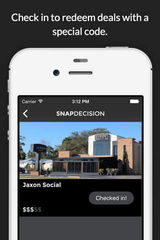 SnapDecision: Real-Time Digital Deals for Restaurants & Bars including Lunch, Dinner, Happy Hour & Late Night Specials screenshot 4