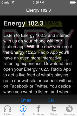 Energy 102.3 screenshot 2