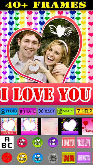 I Love You Photo Frames and Labels