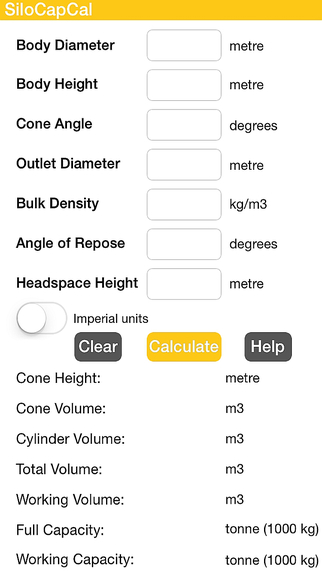 SiloCapCal - Silo Capacity Calculator