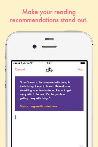Cite - Beautiful textshots made easy screenshot 3