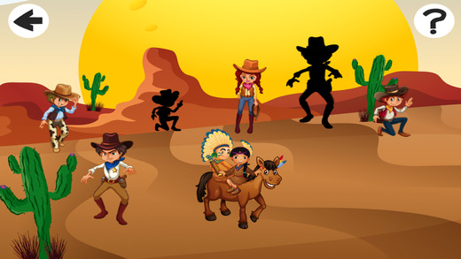 【免費遊戲App】A Cowboys Shadow Game to Learn and Play for Children-APP點子