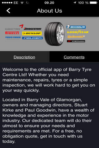 Barry Tyre Centre screenshot 2
