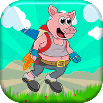 Jet Pack Pig - Sonic Space Adventure via Jetpack, Rocket or Plane - Piggy Style! LOGO-APP點子