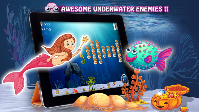 Adorable Little Mermaid Princess in Fish Paradise : Swim and dive in cute under-water fairy ocean ga