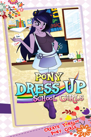 Dress Up Equestria Girls Princess Edition: High School Rock Pony Girls Make Up and Saloon screenshot 2