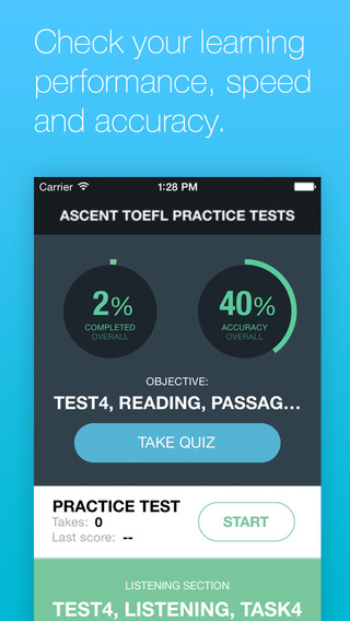 【免費教育App】Ascent TOEFL Practice Tests-APP點子