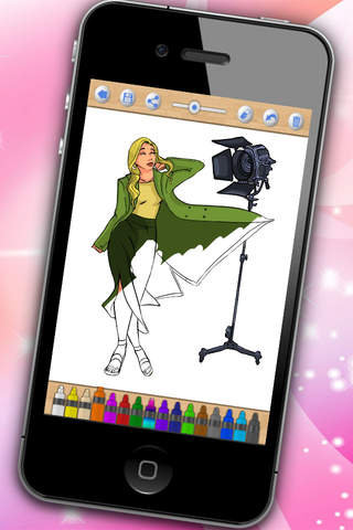 Libro para colorear chicas Pintar vestidos de moda screenshot 4